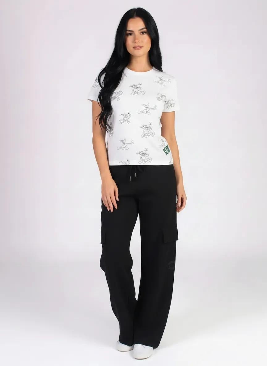 Women White Looney Tunes Printed T-shirt