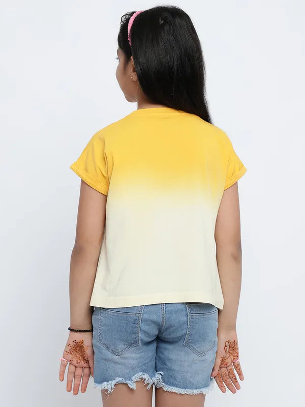 Mettle Girls Tweety Printed Cotton T-Shirt