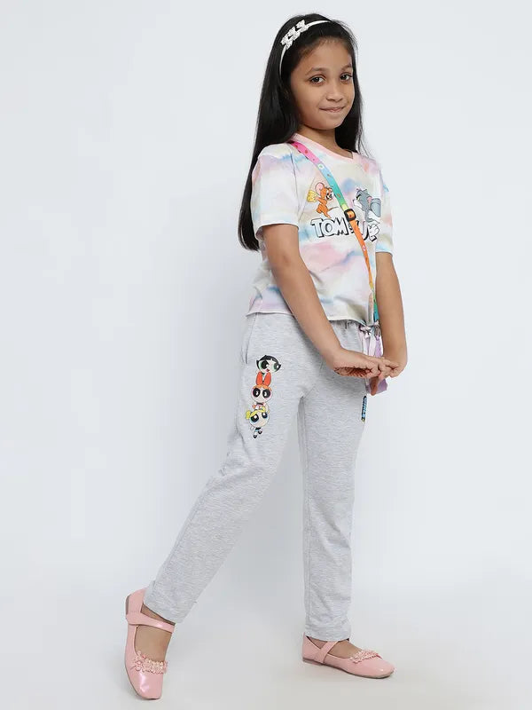 Mettle Girls Cotton Mid-Rise Regular-Fit Track Pants