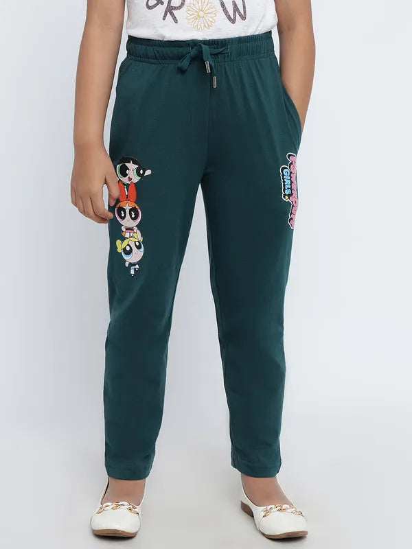 Mettle Girls Powerpuff Girls Printed Cotton Track Pants