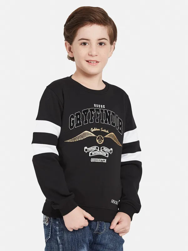 Octave Boys Typography Printed Fleece Sweatshirt