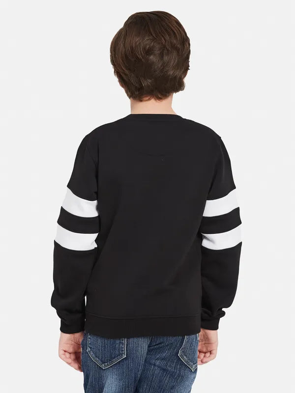 Octave Boys Typography Printed Fleece Sweatshirt