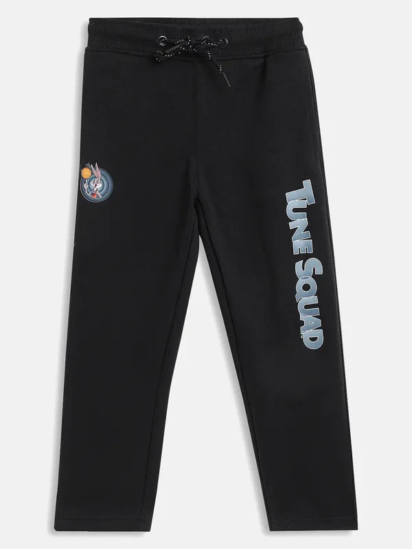 Boys Solid Cotton Drawstring Track Pants