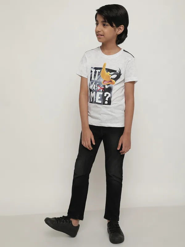 Octave Boys Typography Printed Cotton T-Shirt