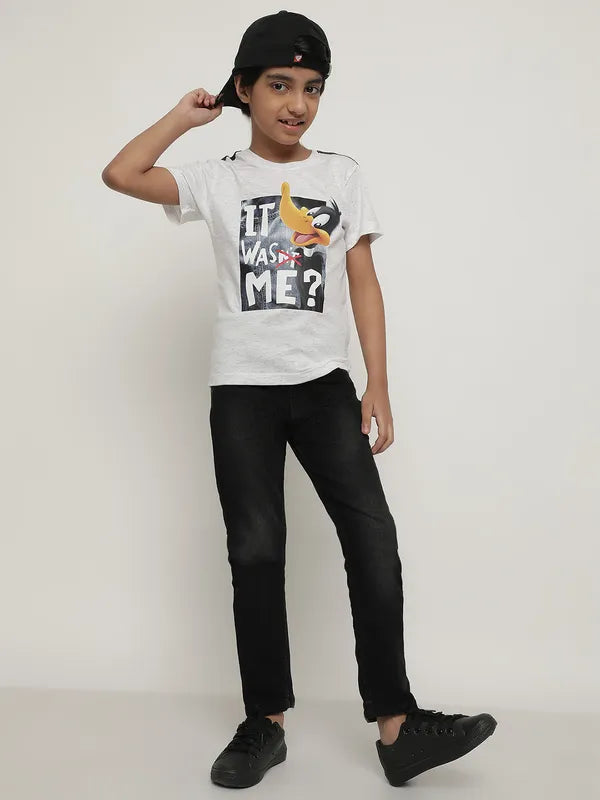 Octave Boys Typography Printed Cotton T-Shirt