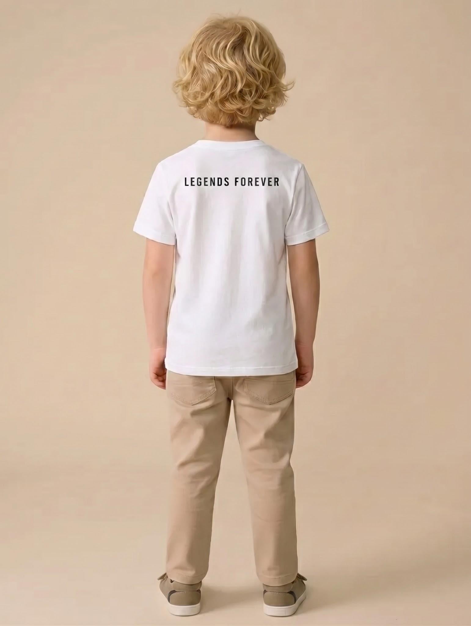 Boy Off White Round Neck T-Shirt