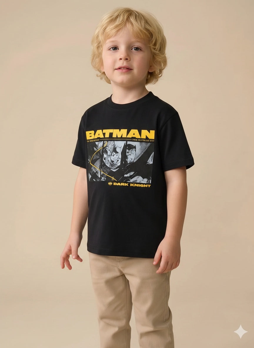 Boy Black Round Neck T-Shirt