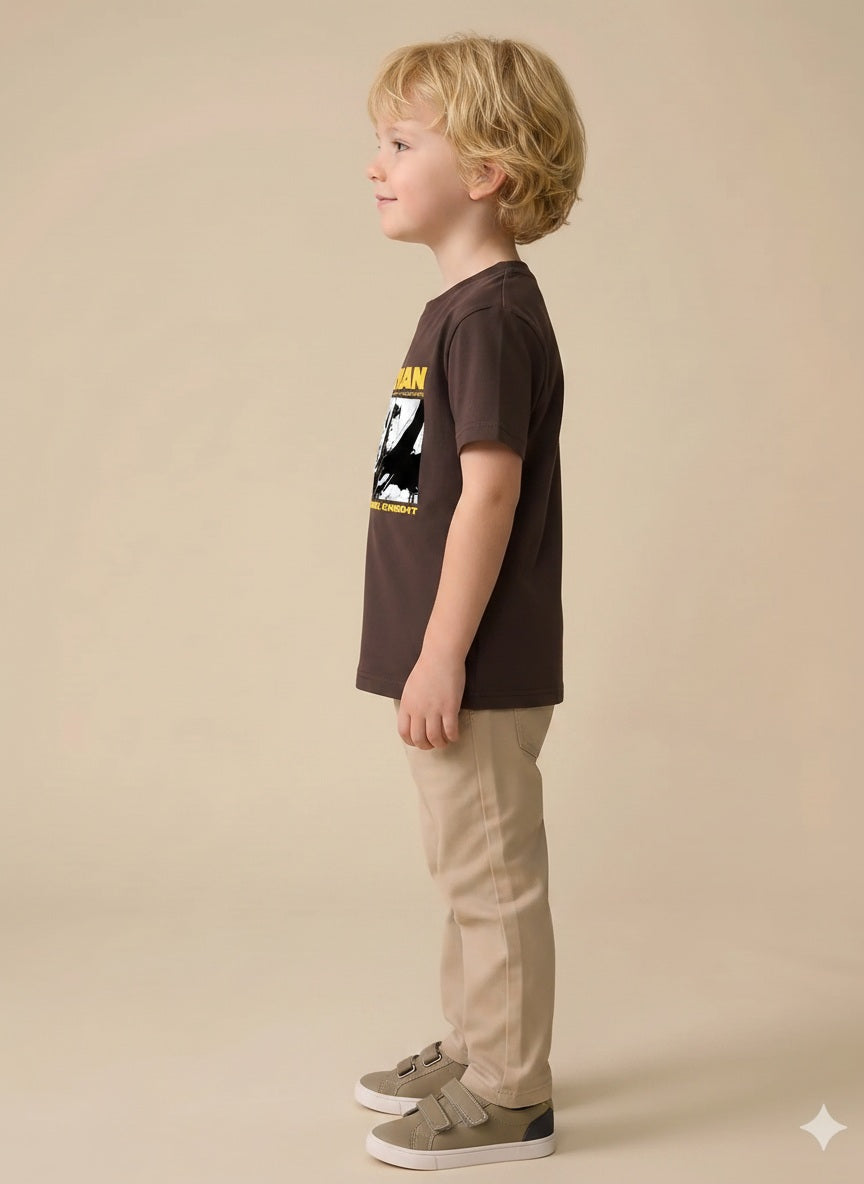 Boy Coffee Round Neck T-Shirt