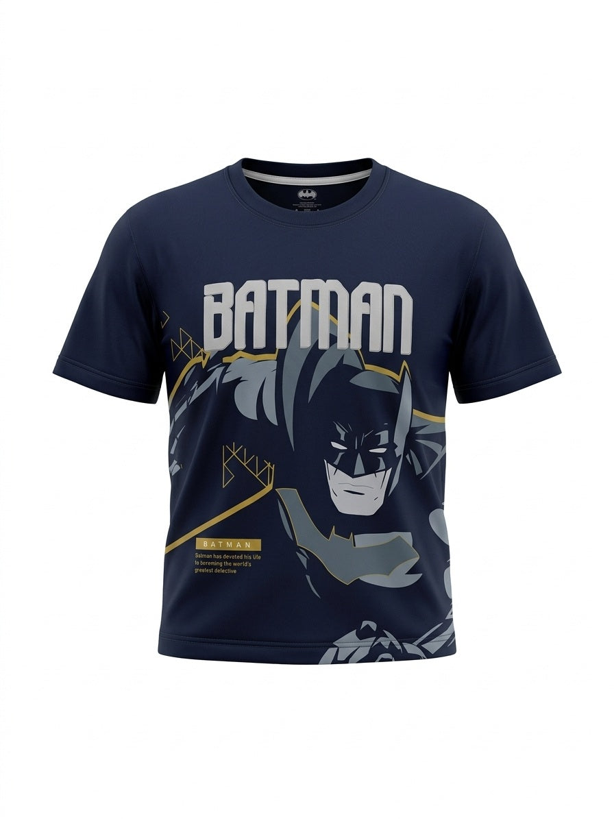 Boys Navy Batman Printed T-shirt