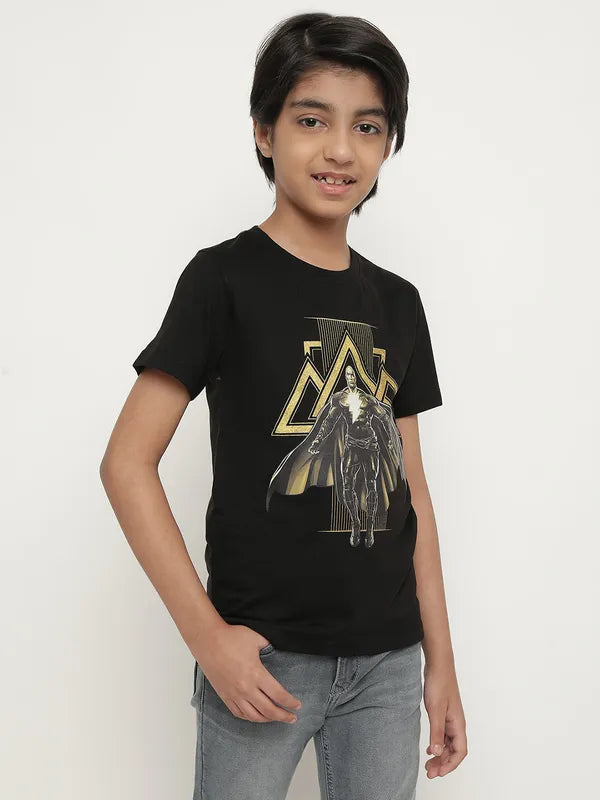 Octave Boys Shazanm Superhero Graphic Printed Cotton T-Shirt