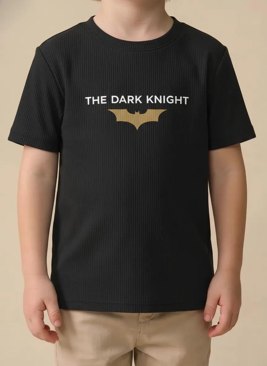 Boy Black Round Neck T-Shirt