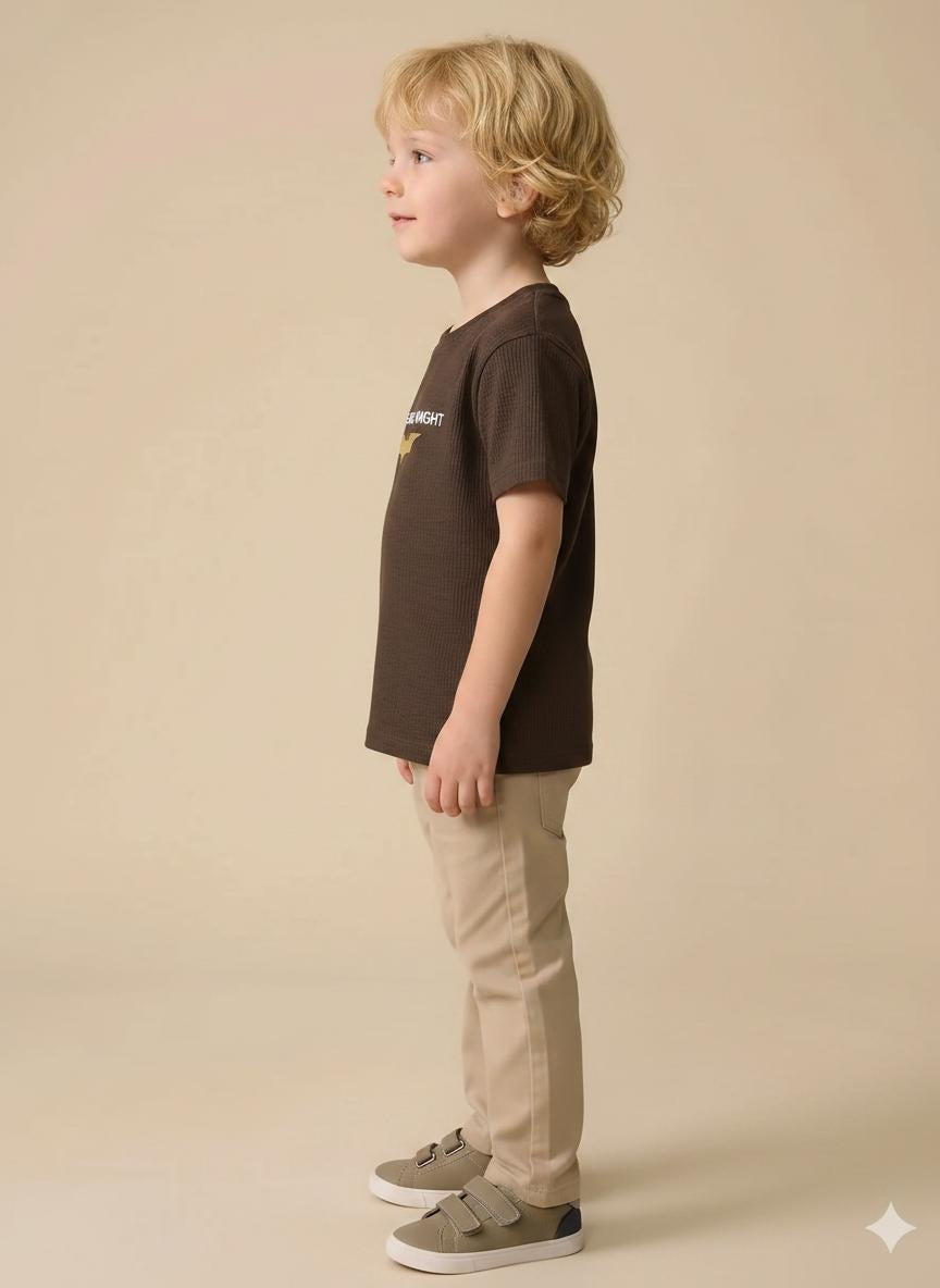 Boy Coffee Round Neck T-Shirt