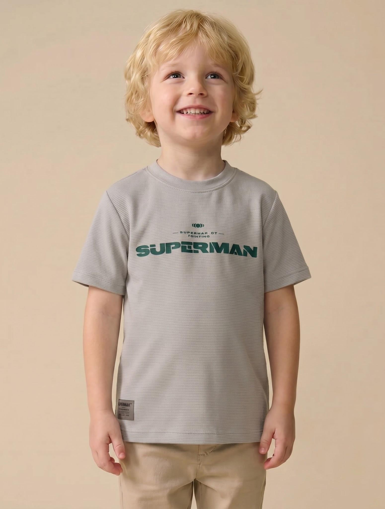 Boy Arctic Wolf Round Neck T-Shirt