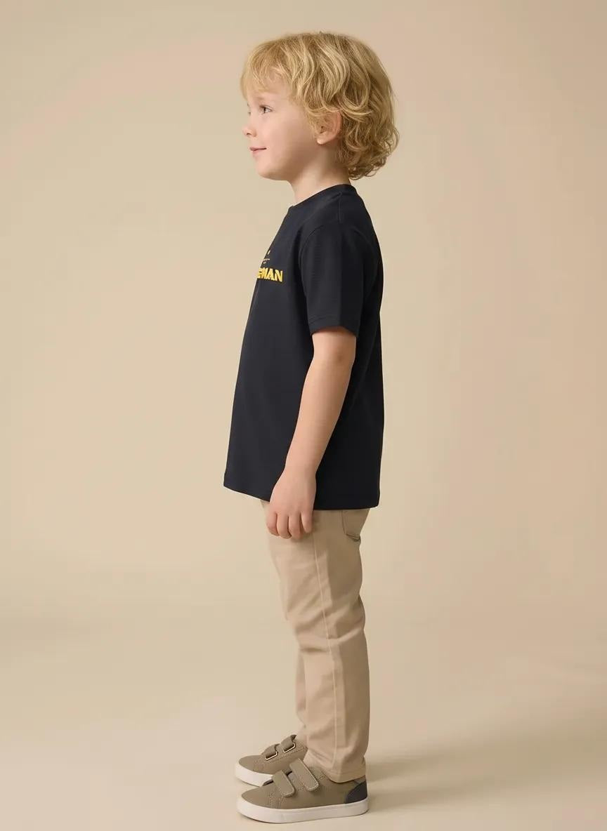 Boy Navy Round Neck T-Shirt