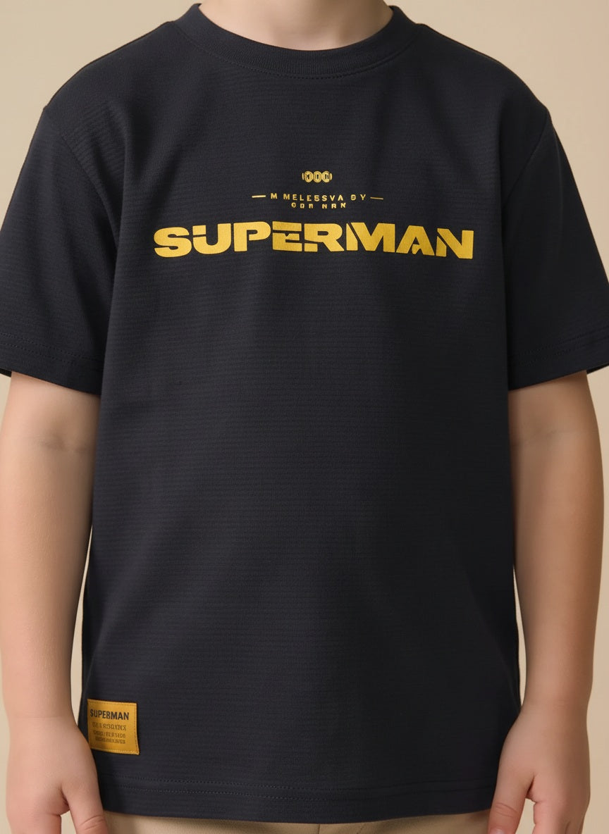 Boy Navy Round Neck T-Shirt