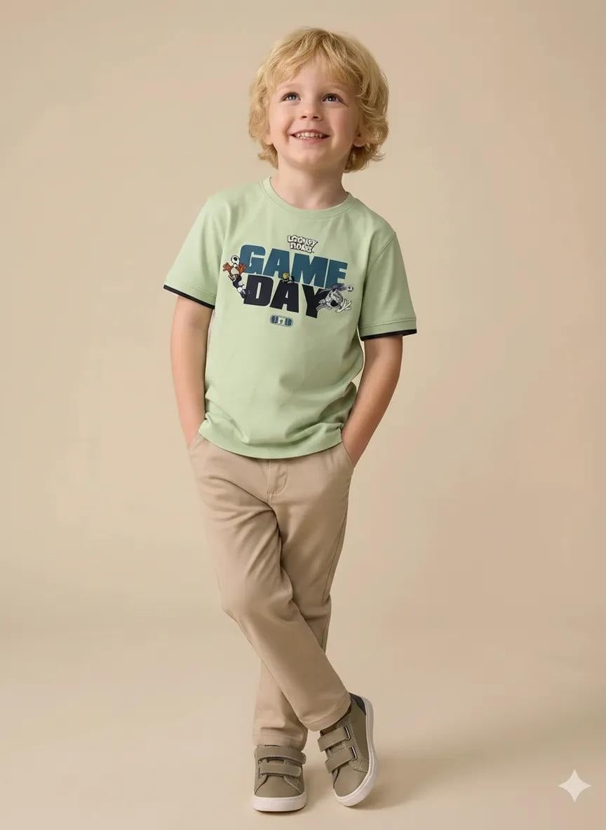 Boys Mist Printed T-shirt