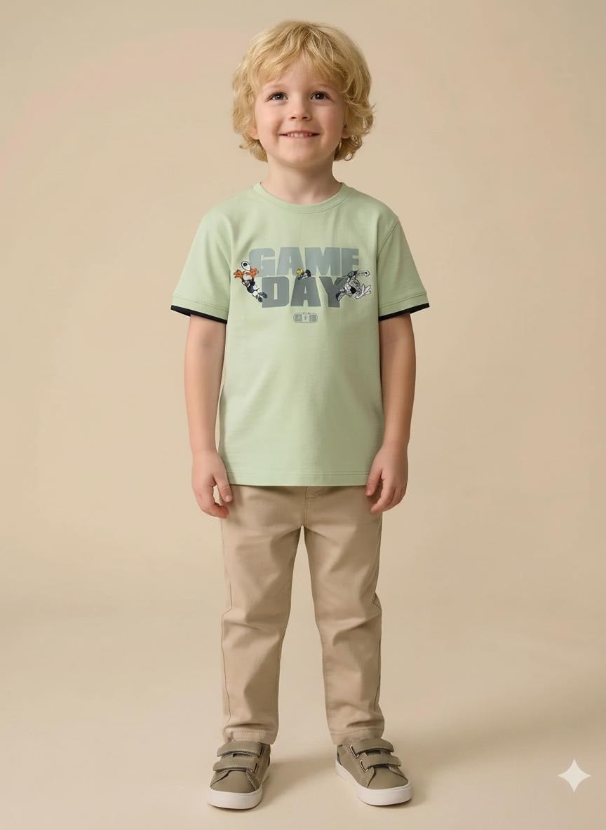 Boys Mist Printed T-shirt