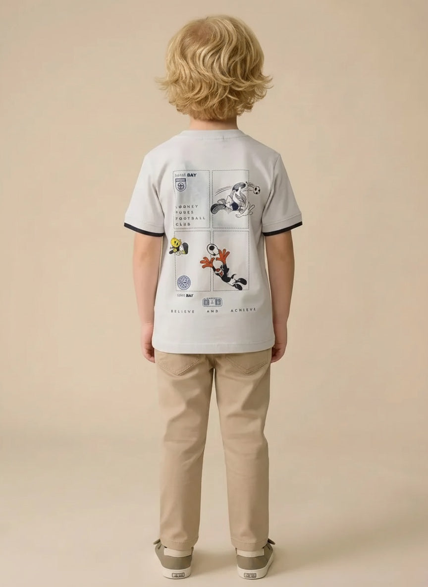 Boys Off White Looney Tunes Printed T-shirt