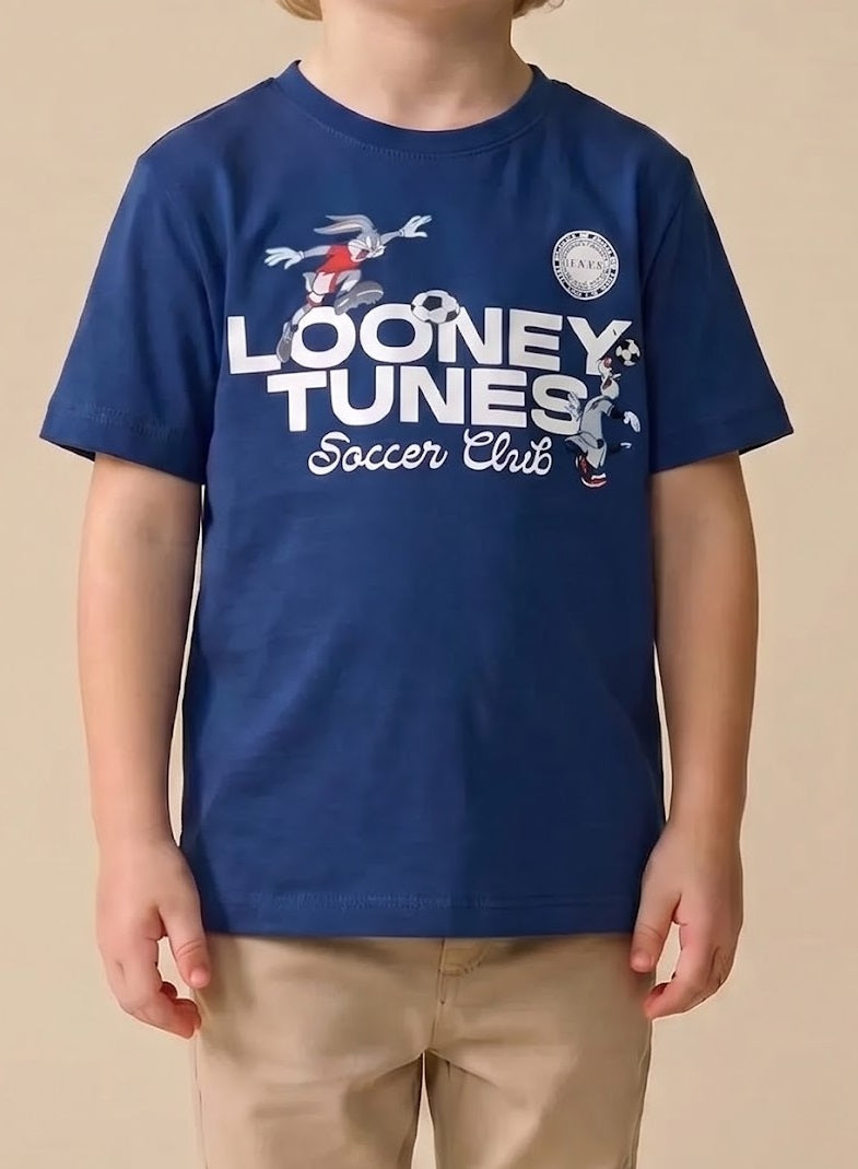 Boys Royal Looney Tunes Printed T-shirt