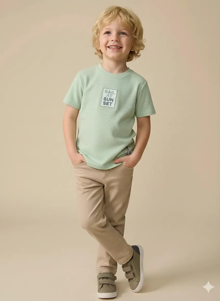 Octave Boys Mist Printed T-shirt