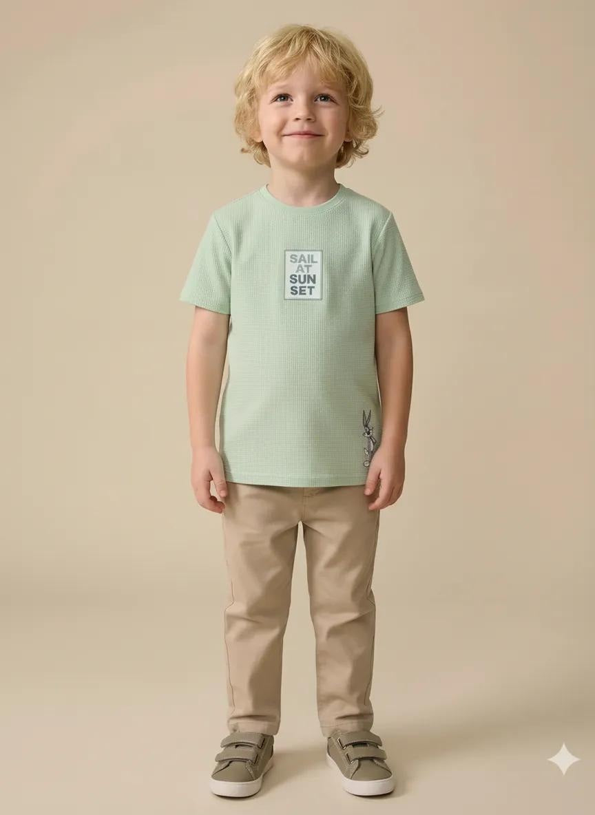Octave Boys Mist Printed T-shirt
