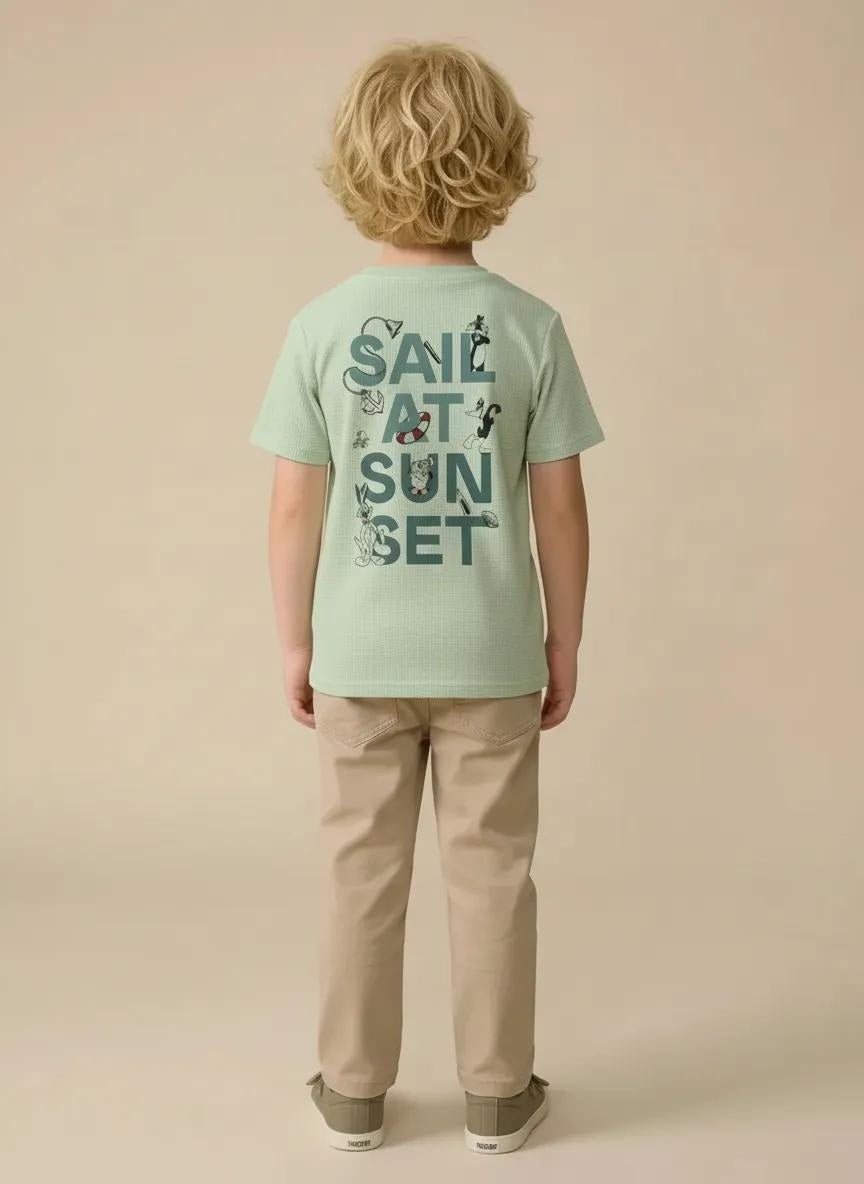 Octave Boys Mist Printed T-shirt