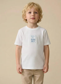 Octave Boys Off White Printed T-shirt