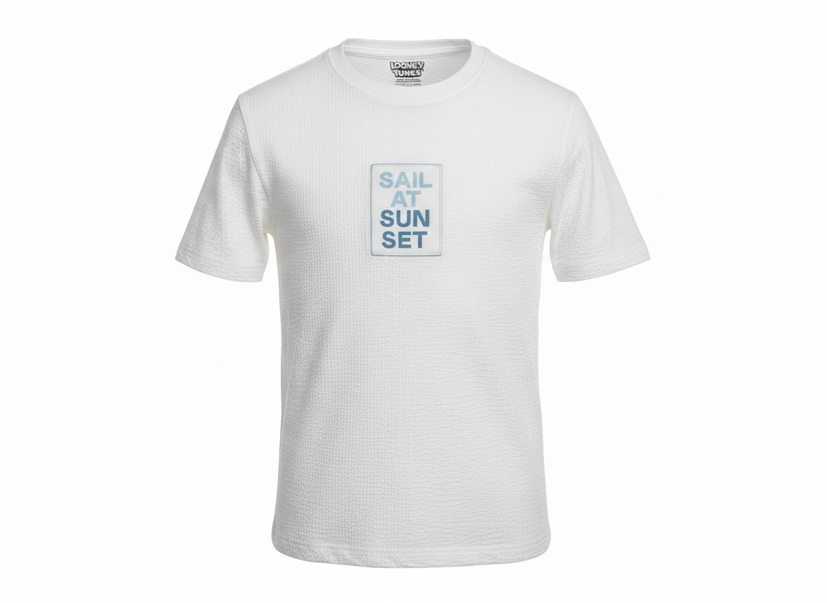 Octave Boys Off White Printed T-shirt