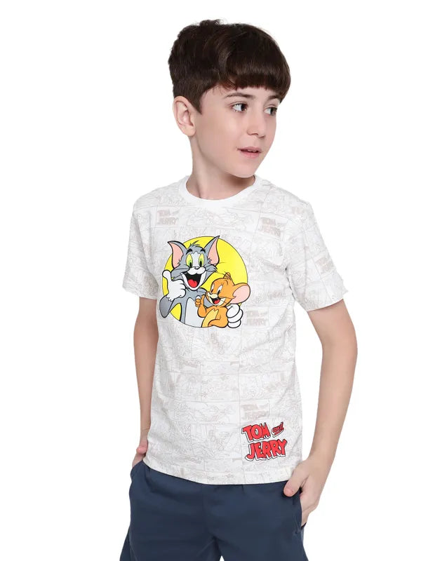 Octave Boys Graphic Printed Round Neck Cotton T-Shirt