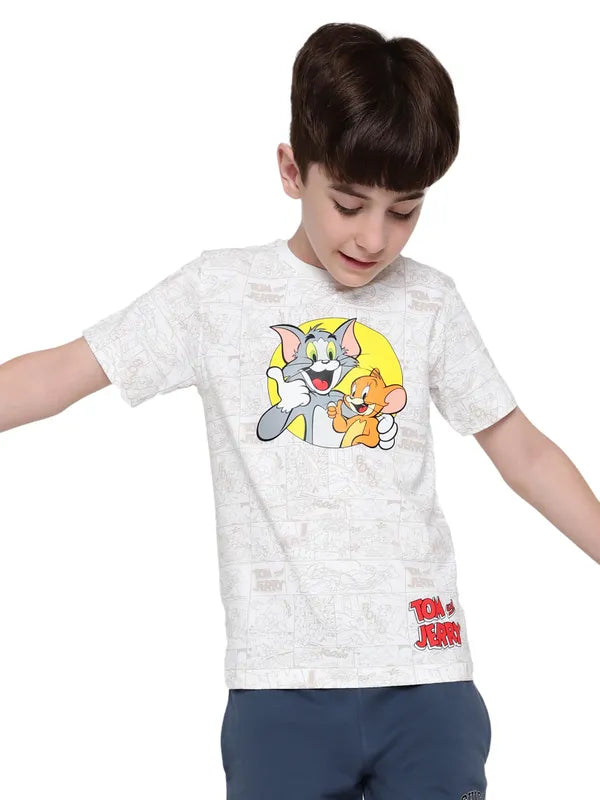 Octave Boys Graphic Printed Round Neck Cotton T-Shirt