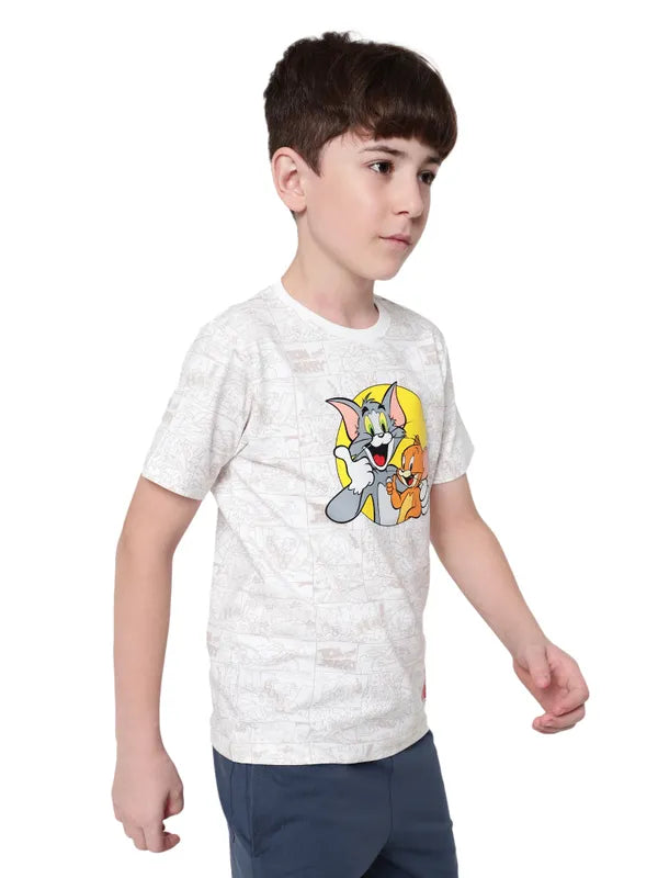 Octave Boys Graphic Printed Round Neck Cotton T-Shirt