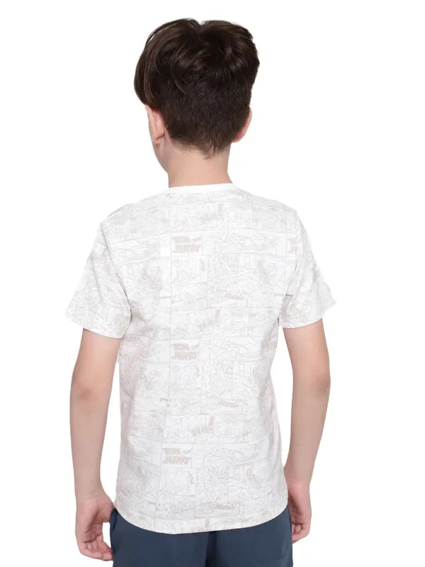 Octave Boys Graphic Printed Round Neck Cotton T-Shirt