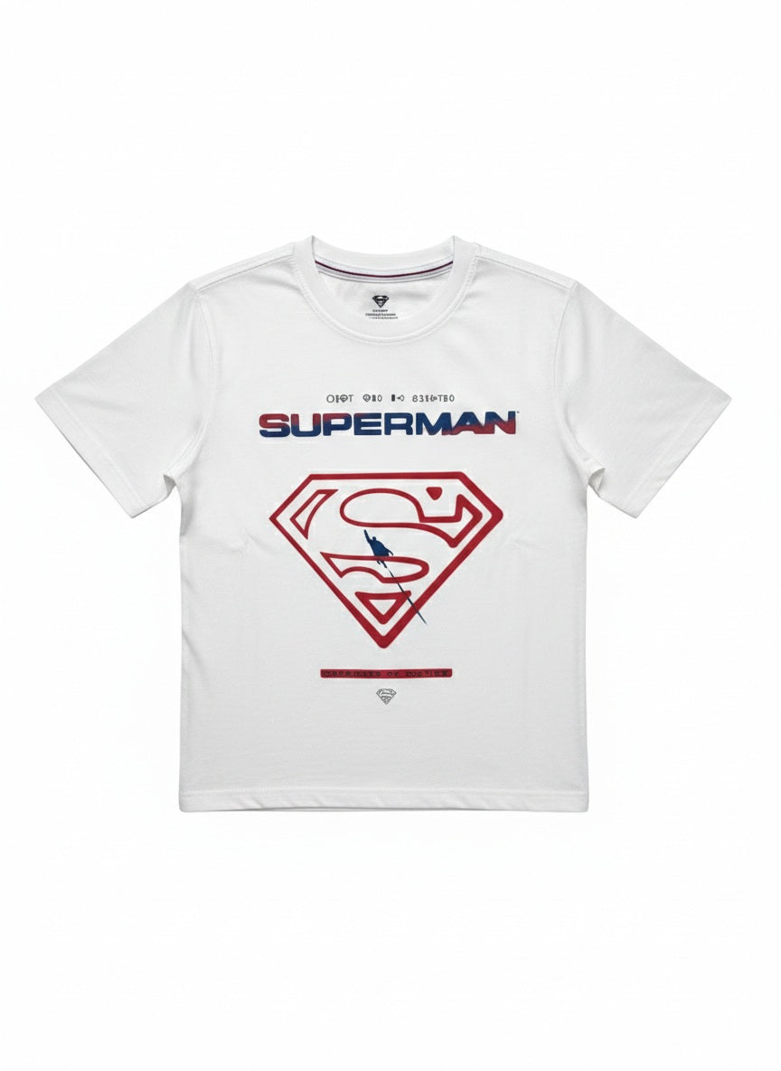 Boy Off White Printed Round Neck T-Shirt
