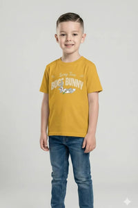 Octave Boys Mustard Printed T-shirt