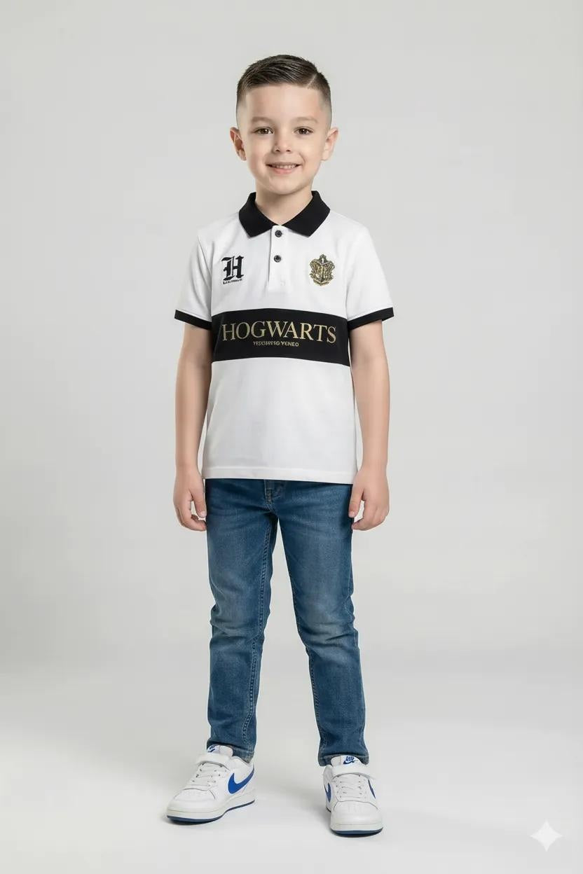 Octave Boys Printed Polo Collar T-shirt