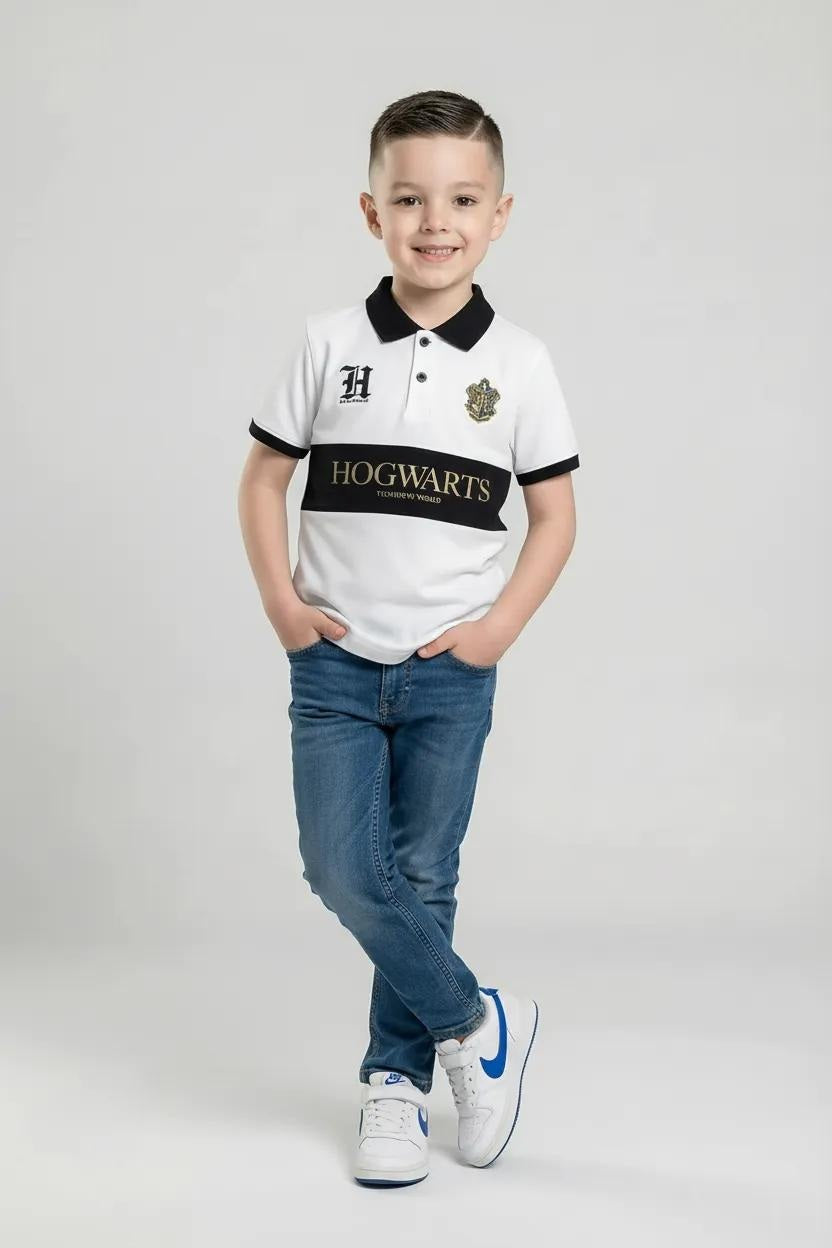 Octave Boys Printed Polo Collar T-shirt