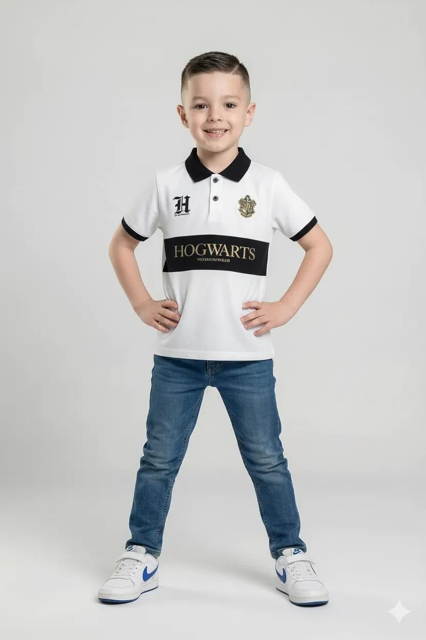 Octave Boys Printed Polo Collar T-shirt