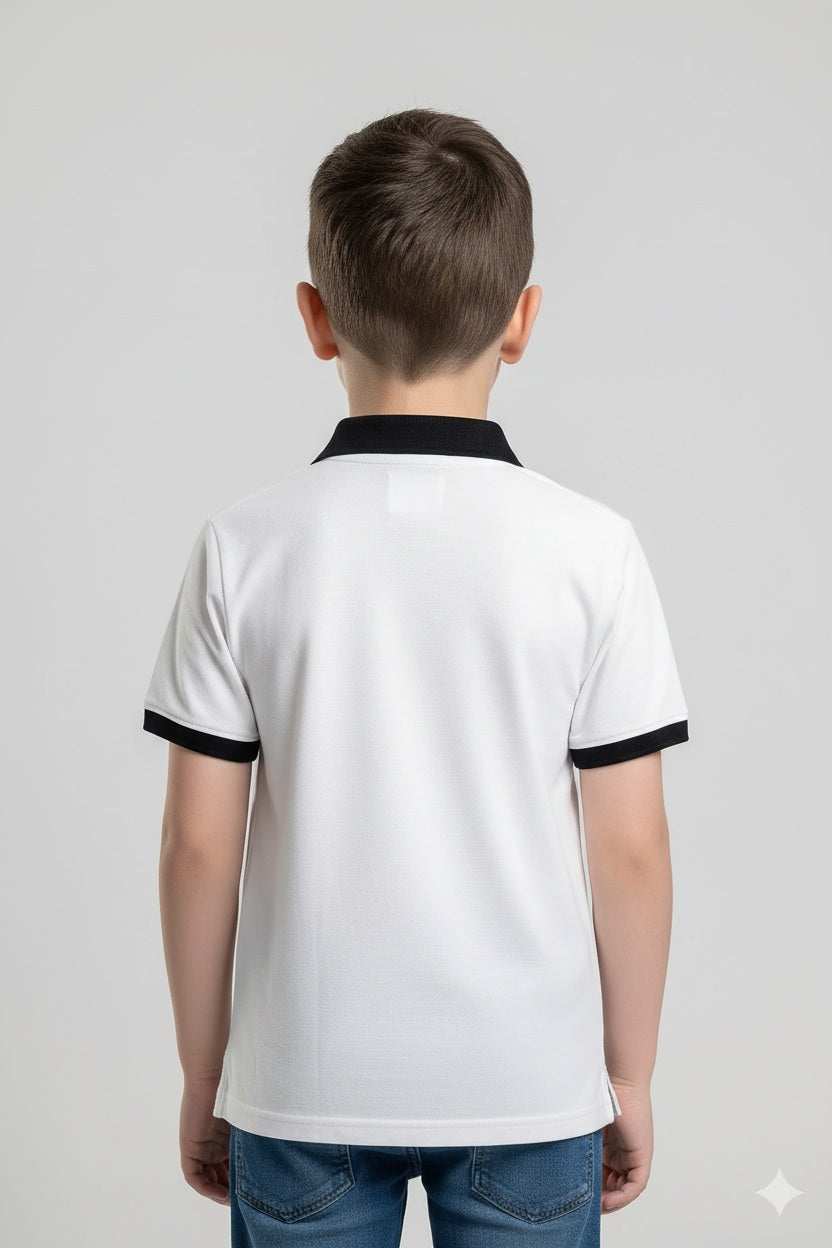 Octave Boys Printed Polo Collar T-shirt
