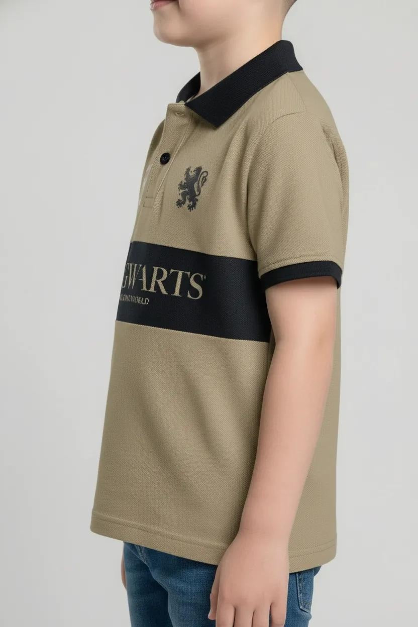 Octave Boys Printed Polo Collar T-shirt