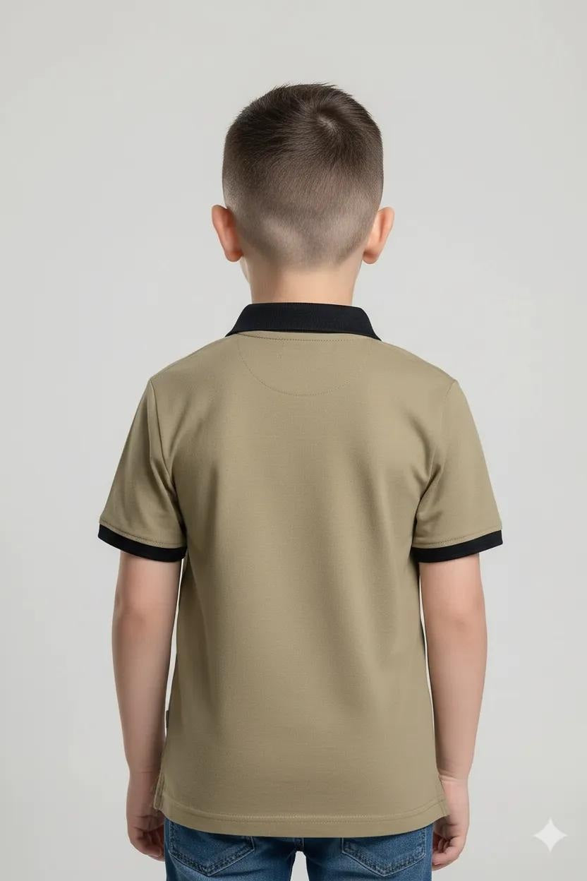 Octave Boys Printed Polo Collar T-shirt