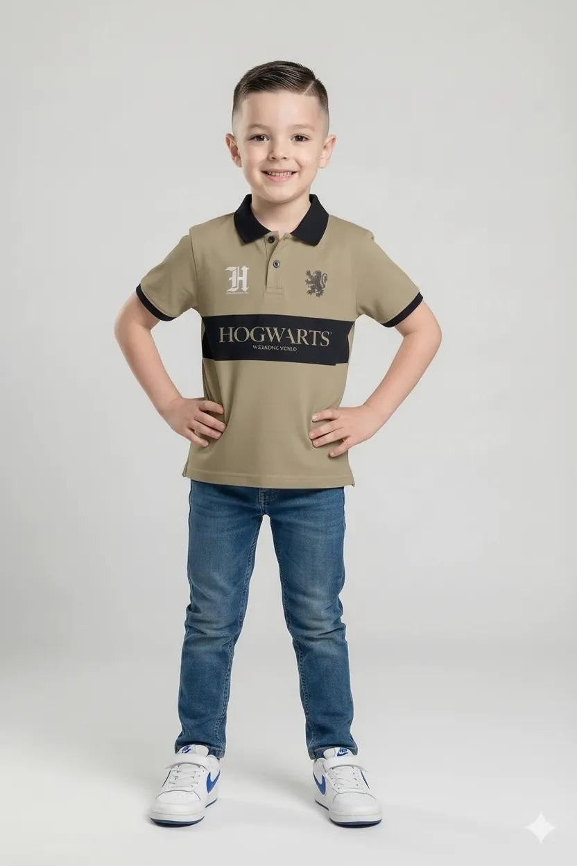 Octave Boys Printed Polo Collar T-shirt