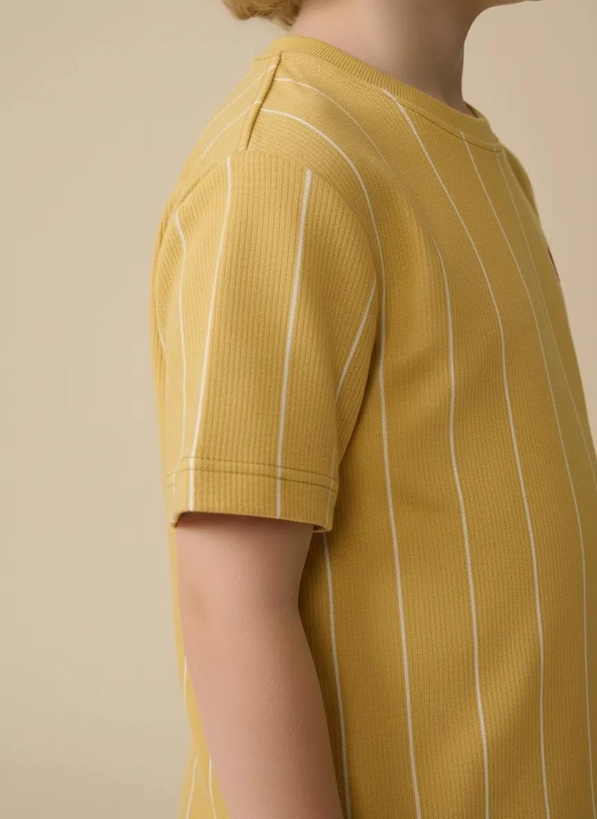 Octave Boys Mustard Printed T-shirt