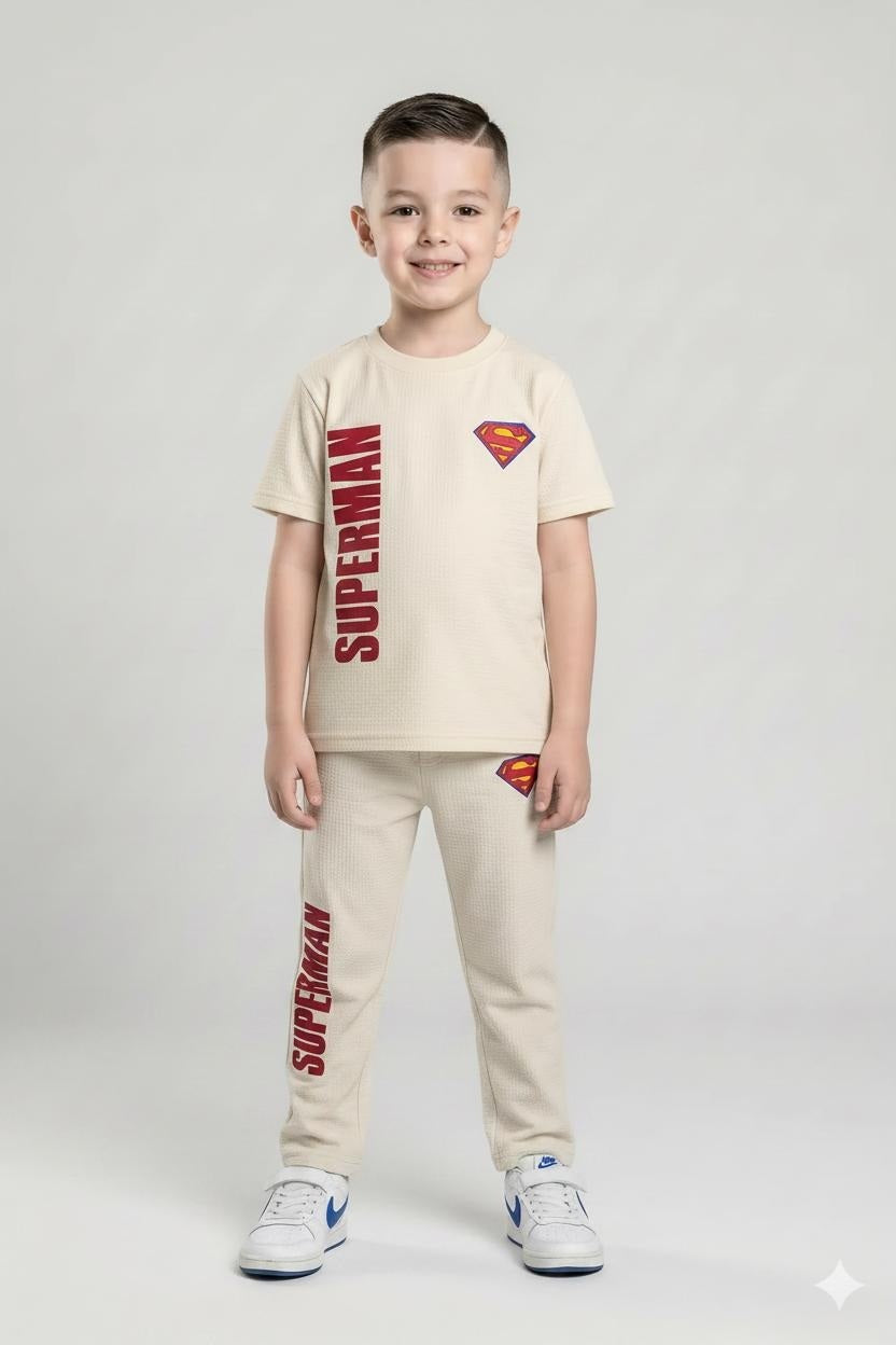 Boys Pristine Regular Fit Typography Printed Cotton Joggers