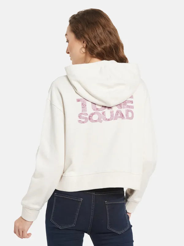 Women Printed Hooded Sweatshirt