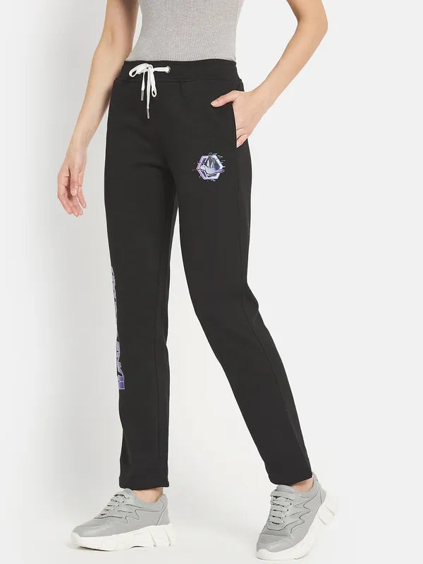 Women Solid Cotton Track Pants