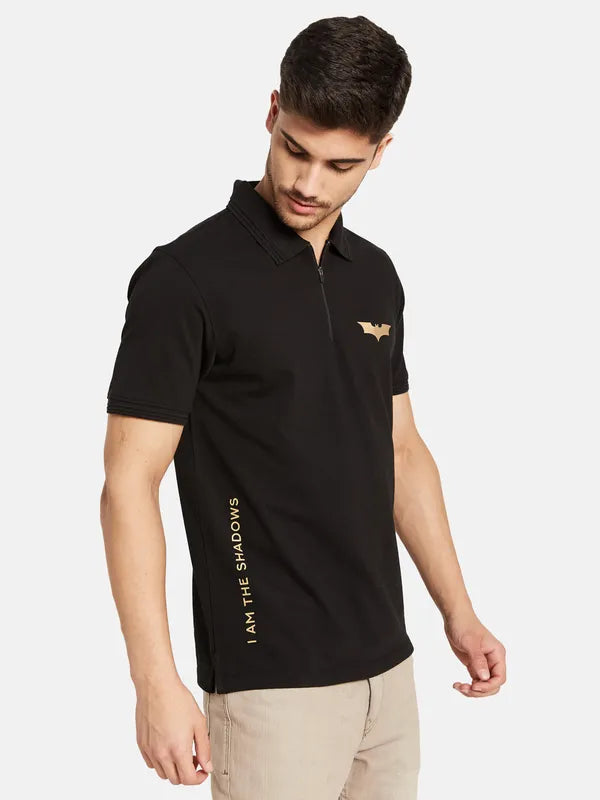 Batman Half Zipper Polo T-Shirt