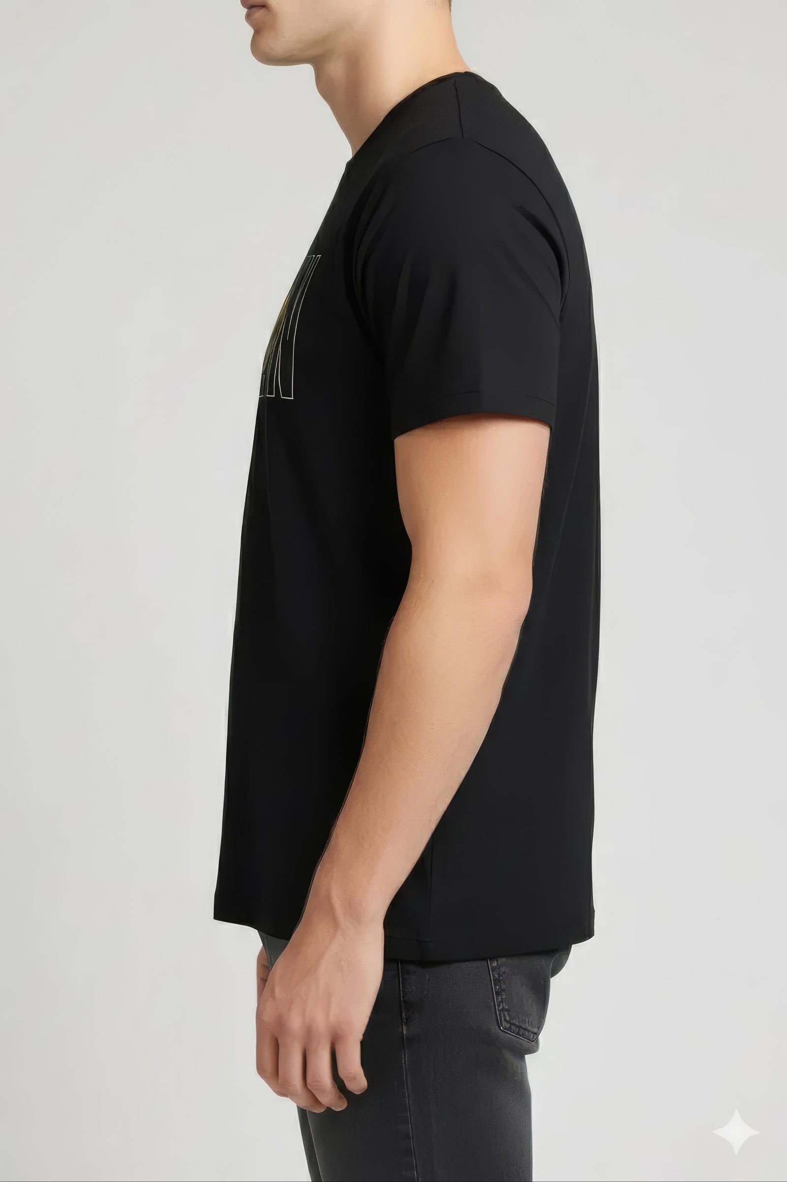 Men Black Batman Printed T-shirt