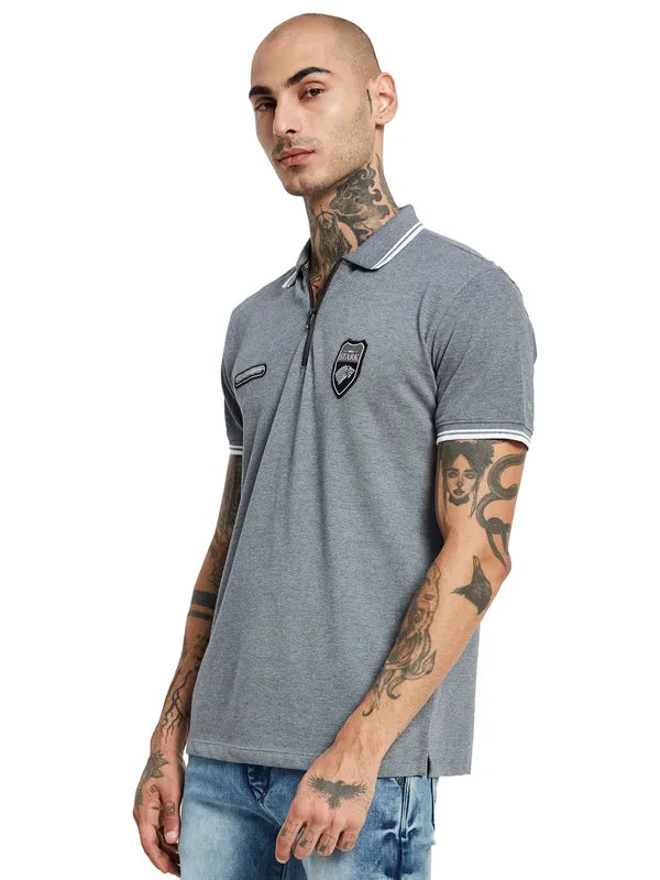 Octave Polo Collar Cotton T-Shirt