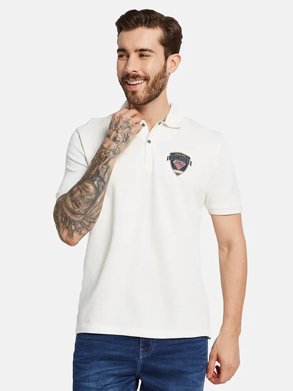 Octave Men Solid Polo Collar T-Shirt