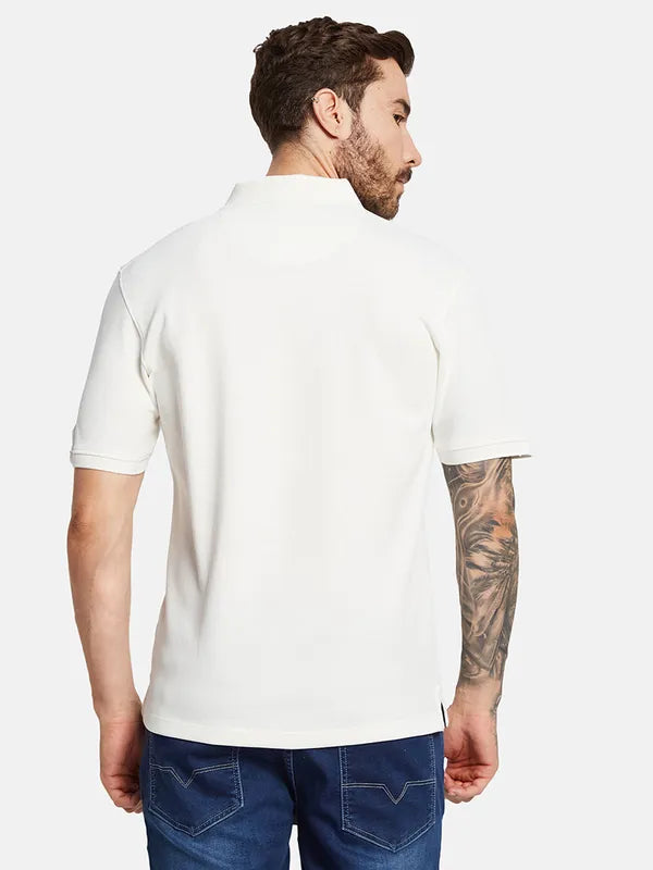 Octave Men Solid Polo Collar T-Shirt